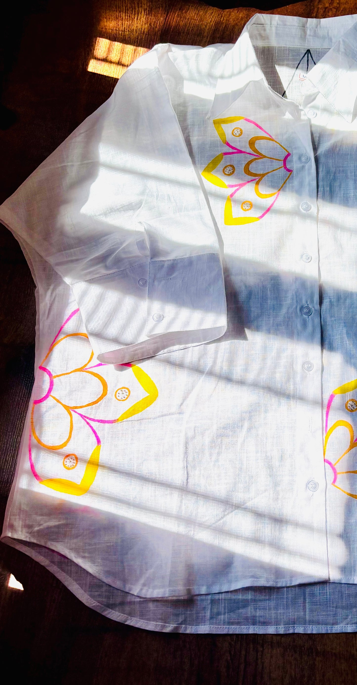 Handpainted Mul Cotton Co-ord (Set/T-Shirt)
