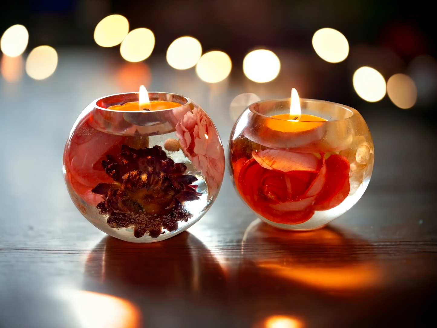 Lotus Tealight Resin Candle Holders