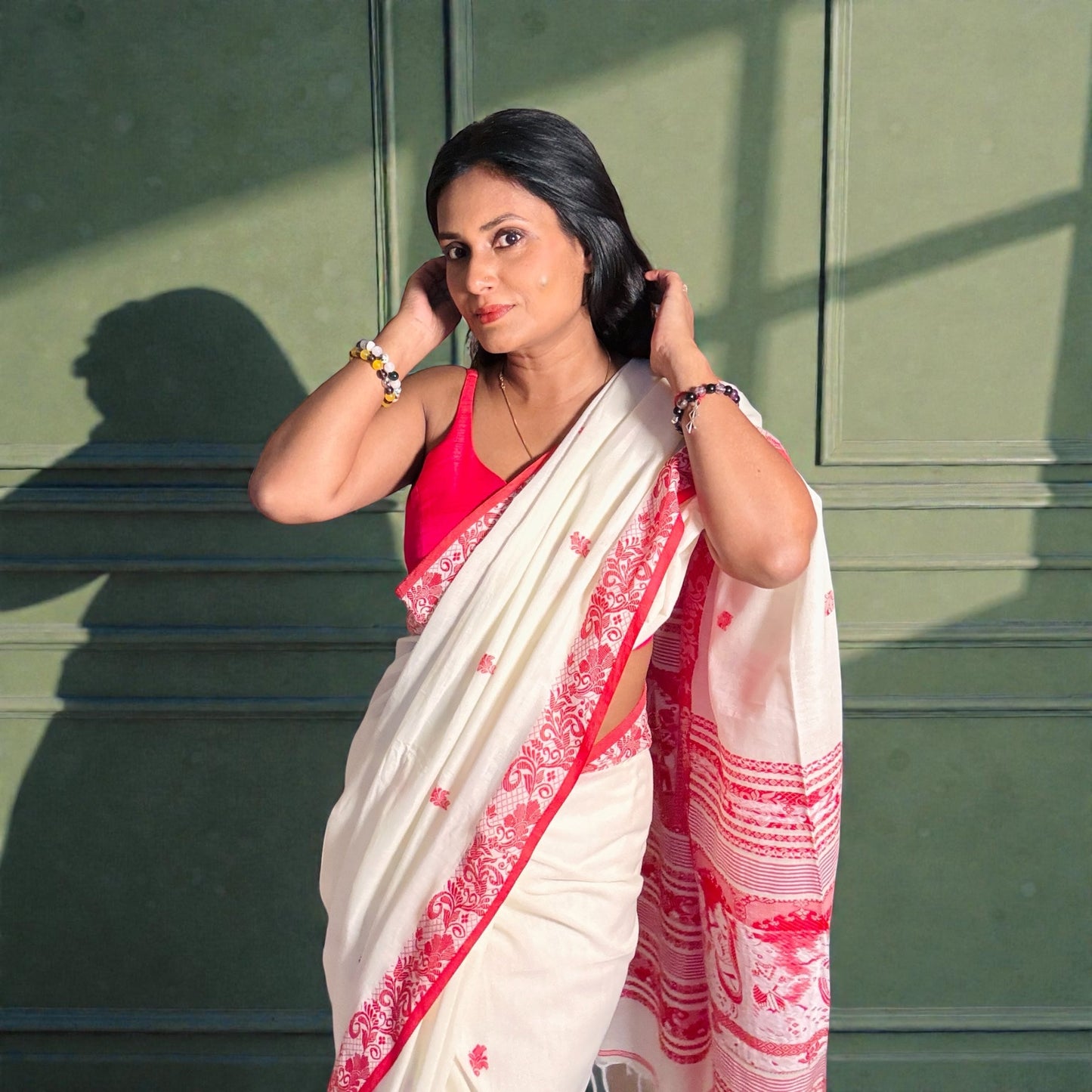 pure cotton handloom Baluchari saree - Rupacj Designs - Luxury Sustainable Indian womenswear | Artisan made | Slow Fashion- Occasion wear| Handcrafted In India