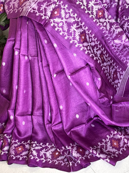 Pure Tussar silk saree - Rupacj Designs - Luxury Sustainable Indian womenswear | Artisan made | Slow Fashion- Occasion wear| Handcrafted In India