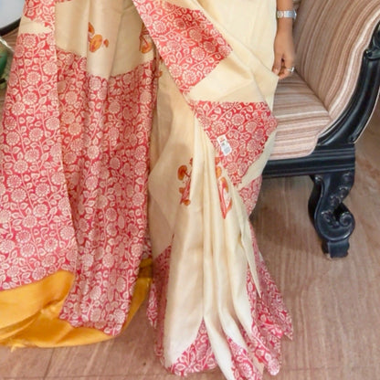Jaswanti Pure tussar Silk Saree