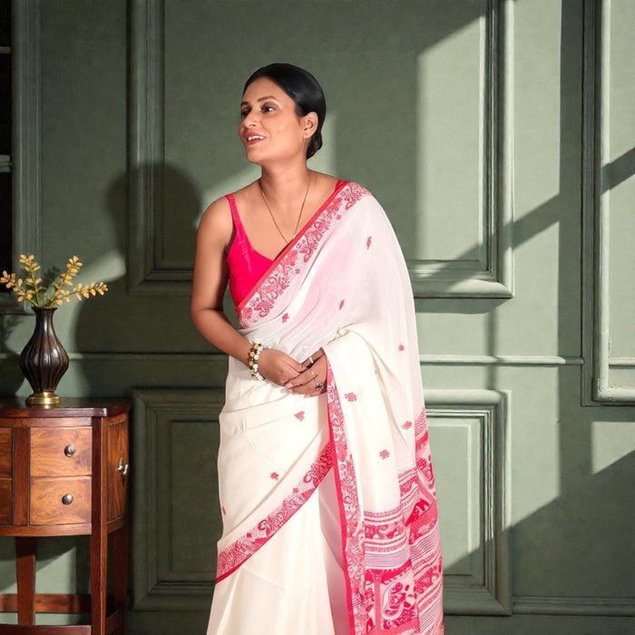 Cotton handloom Baluchari saree