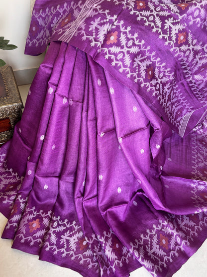 Pure Tussar silk saree - Rupacj Designs - Luxury Sustainable Indian womenswear | Artisan made | Slow Fashion- Occasion wear| Handcrafted In India