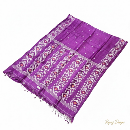 Pure Tussar silk saree - Rupacj Designs - Luxury Sustainable Indian womenswear | Artisan made | Slow Fashion- Occasion wear| Handcrafted In India