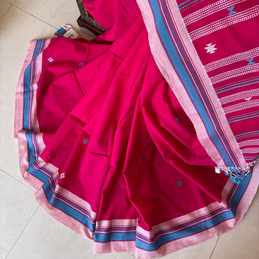 Rani Handwoven Heavy Bhujodi saree