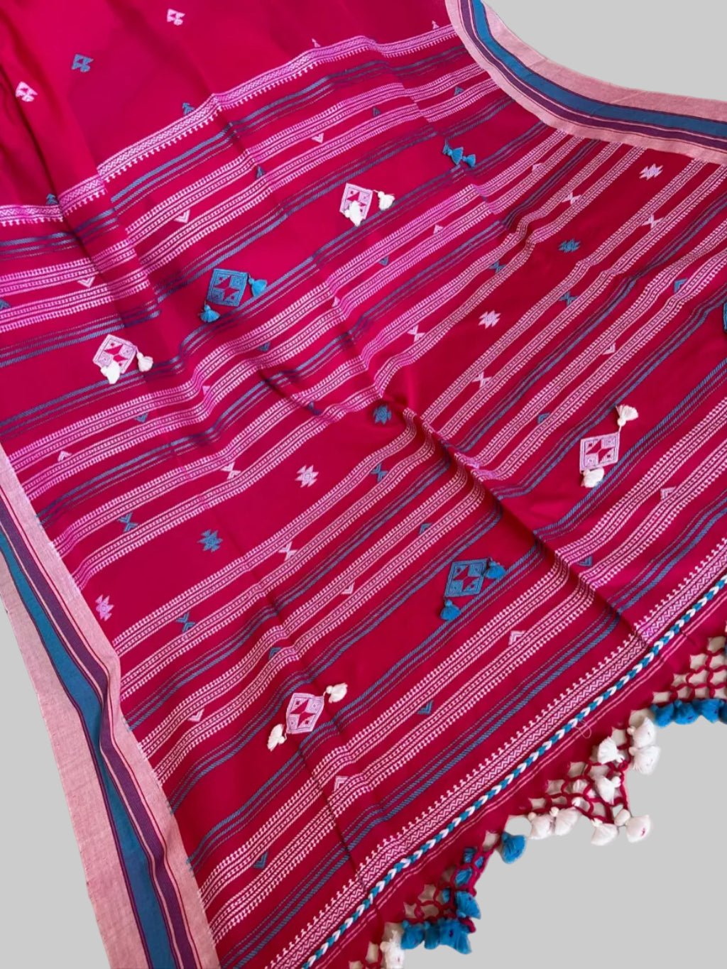 Rani Handwoven Heavy Bhujodi saree