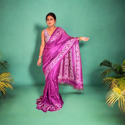 Pure Tussar silk saree - Rupacj Designs - Luxury Sustainable Indian womenswear | Artisan made | Slow Fashion- Occasion wear| Handcrafted In India