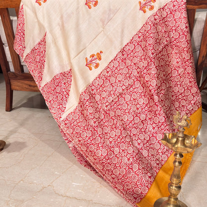 Jaswanti Pure tussar Silk Saree