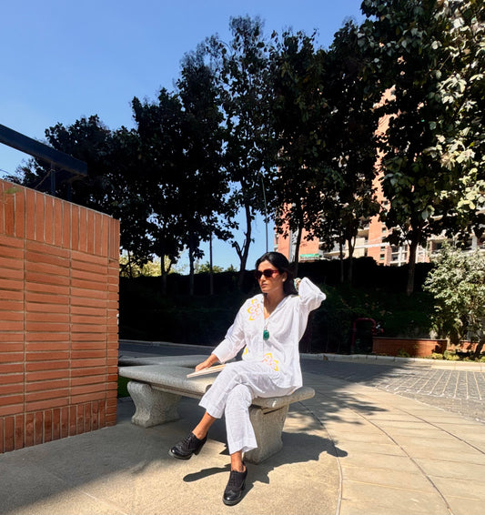 Handpainted Mul Cotton Co-ord Set