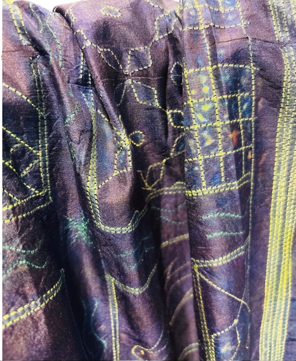 Raatrani Pure Mulberry silk Nui Shibori Saree - Rupacj Designs - Luxury Sustainable Indian womenswear | Artisan made | Slow Fashion- Occasion wear| Handcrafted In India