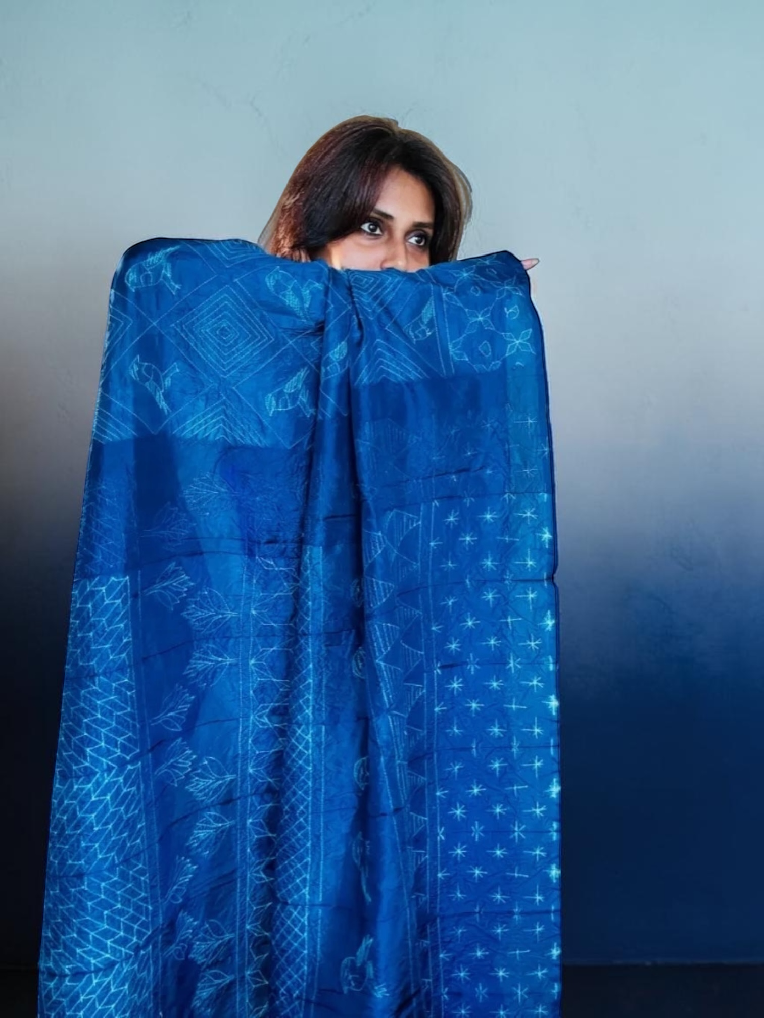 Artisan Handcrafted Nui Shibori Silk Saree - Rupacj Designs - Luxury Sustainable Indian womenswear | Artisan made | Slow Fashion- Occasion wear| Handcrafted In India