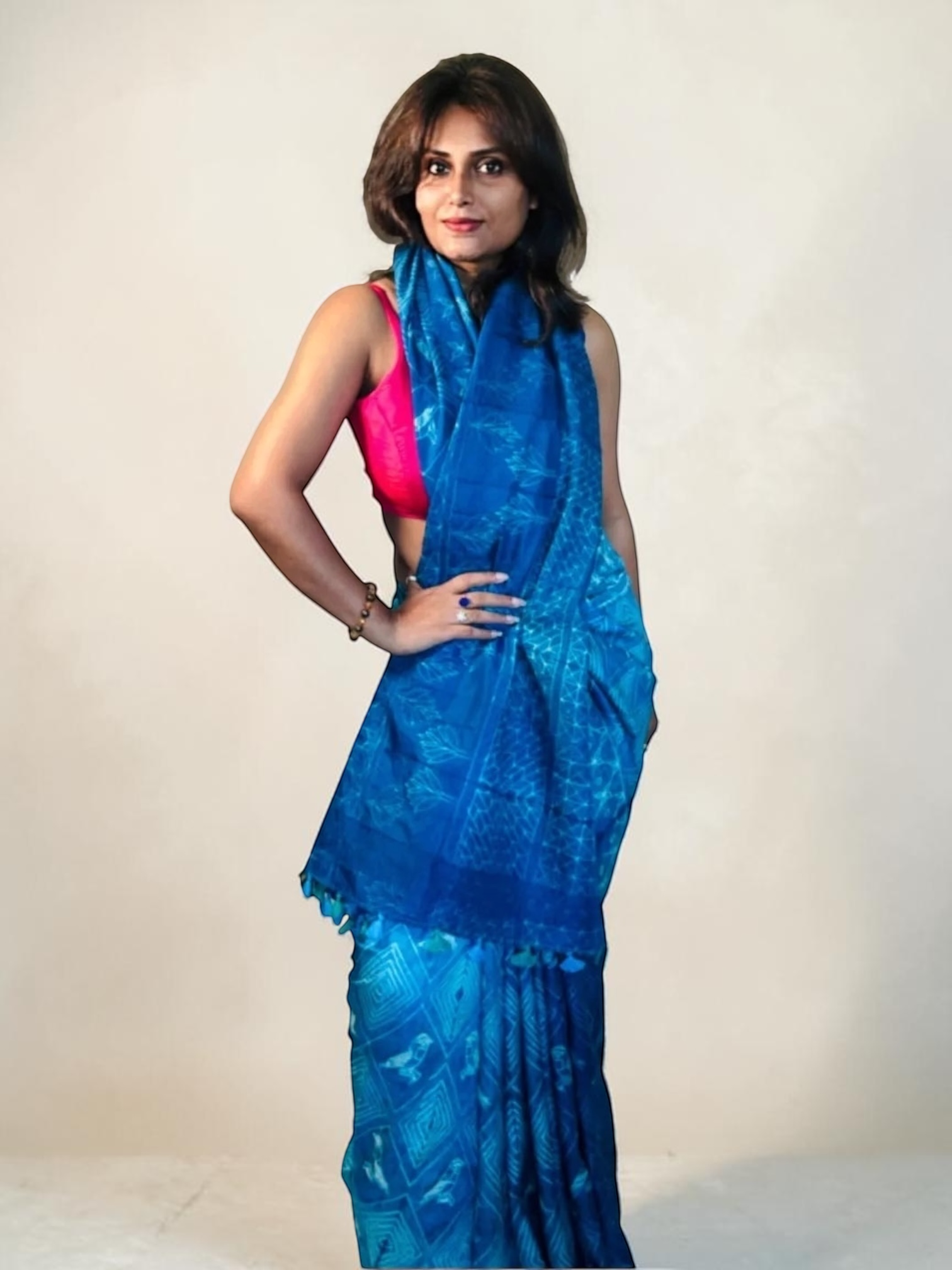 Artisan Handcrafted Nui Shibori Silk Saree - Rupacj Designs - Luxury Sustainable Indian womenswear | Artisan made | Slow Fashion- Occasion wear| Handcrafted In India
